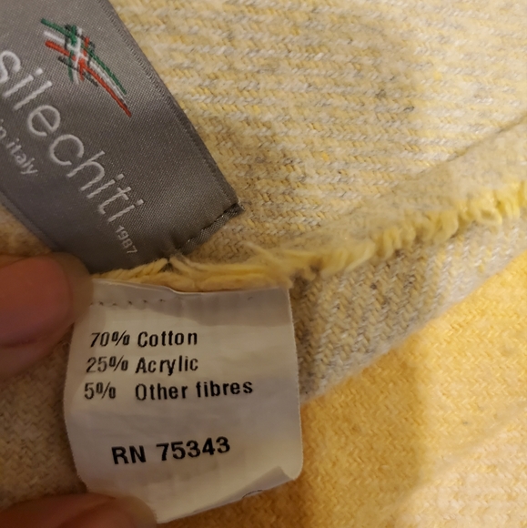 TESSILECHITI Throw Shawl Blanket Luxury Home Fine Cotton Blend Super Soft 51x67" - Picture 4 of 6